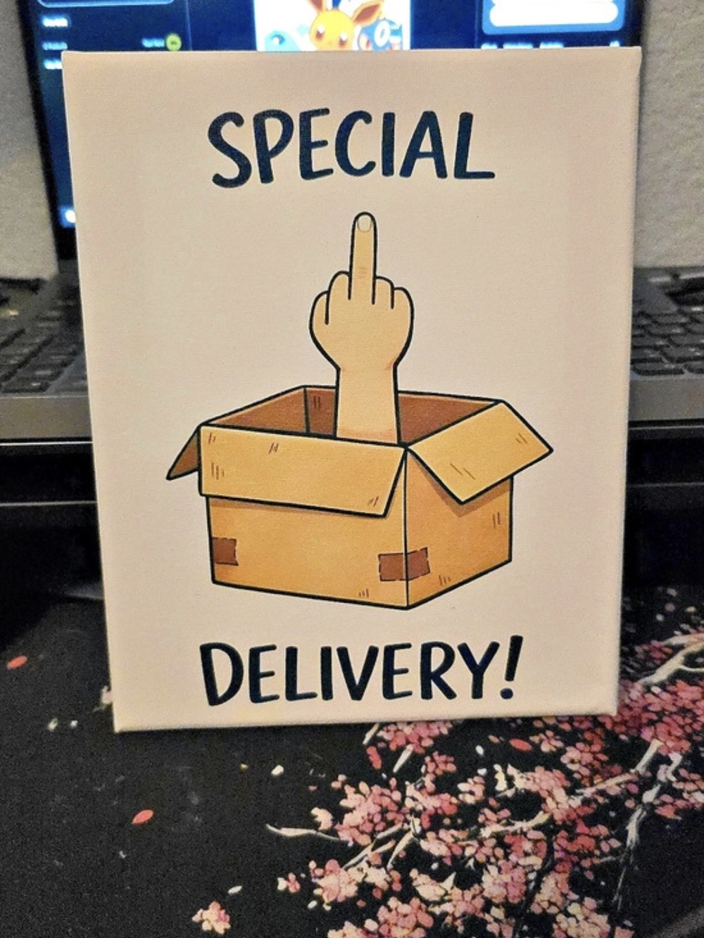 8x10Special Delivery Box Artwork Print, Tan & Black